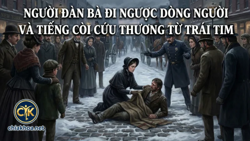 NGƯỜI ĐÀN BÀ ĐI NGƯỢC DÒNG NGƯỜI VÀ TIẾNG CÒI CỨU THƯƠNG TỪ TRÁI TIM