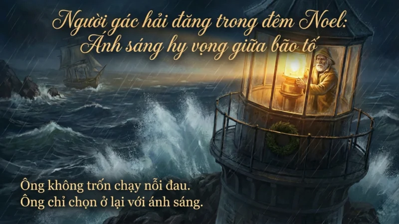 Người gác hải đăng trong đêm Noel: Ánh sáng hy vọng giữa bão tố