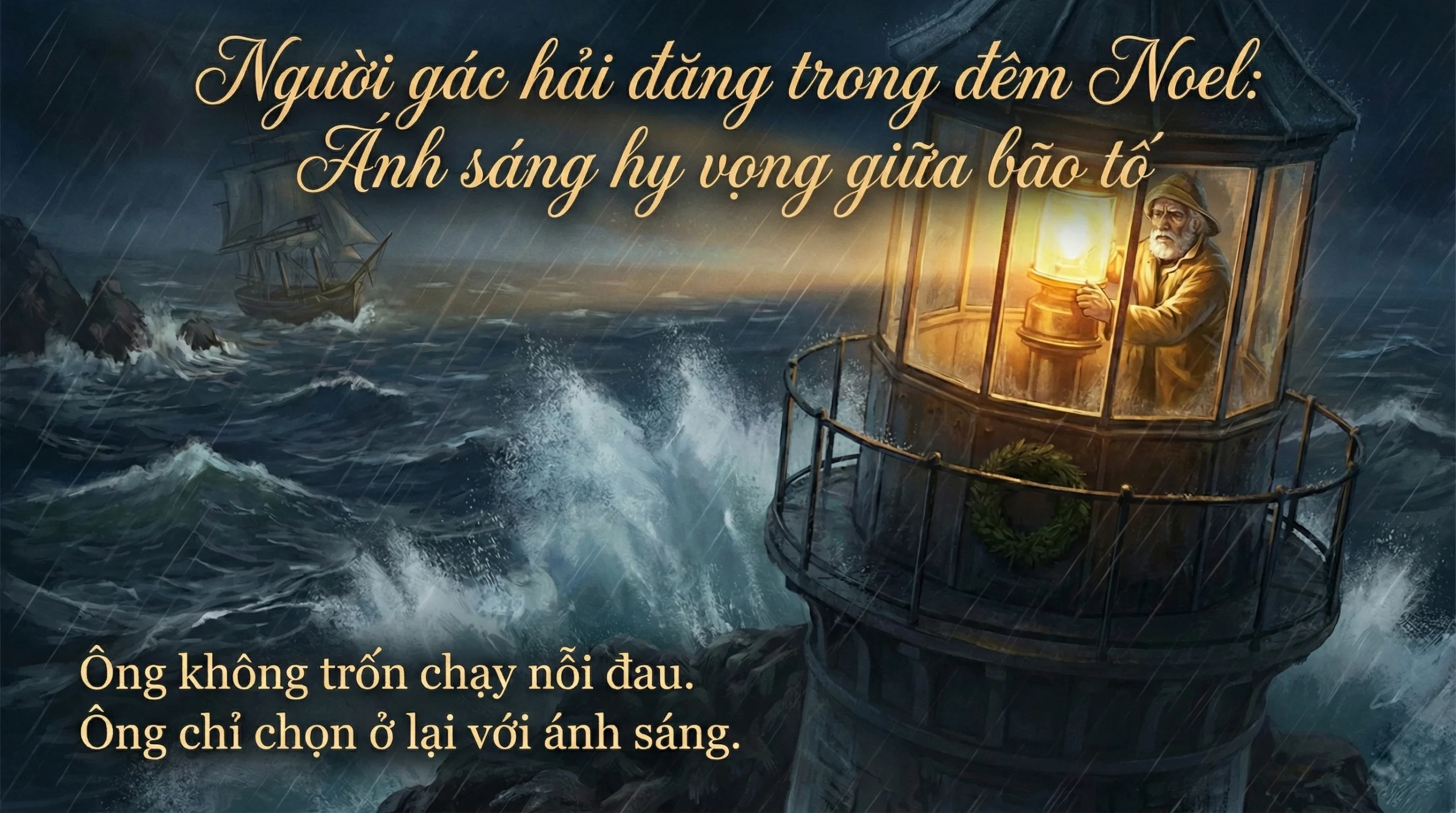 Người gác hải đăng trong đêm Noel: Ánh sáng hy vọng giữa bão tố