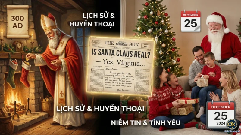 SỰ THẬT VỀ ÔNG GIÀ NOEL: TỪ VỊ THÁNH LỊCH SỬ ĐẾN BỨC THƯ CỦA BÉ VIRGINIA
