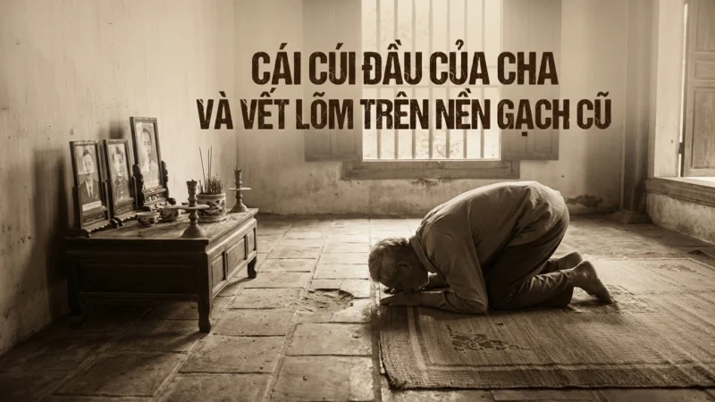 CÁI CÚI ĐẦU CỦA CHA VÀ VẾT LÕM TRÊN NỀN GẠCH CŨ