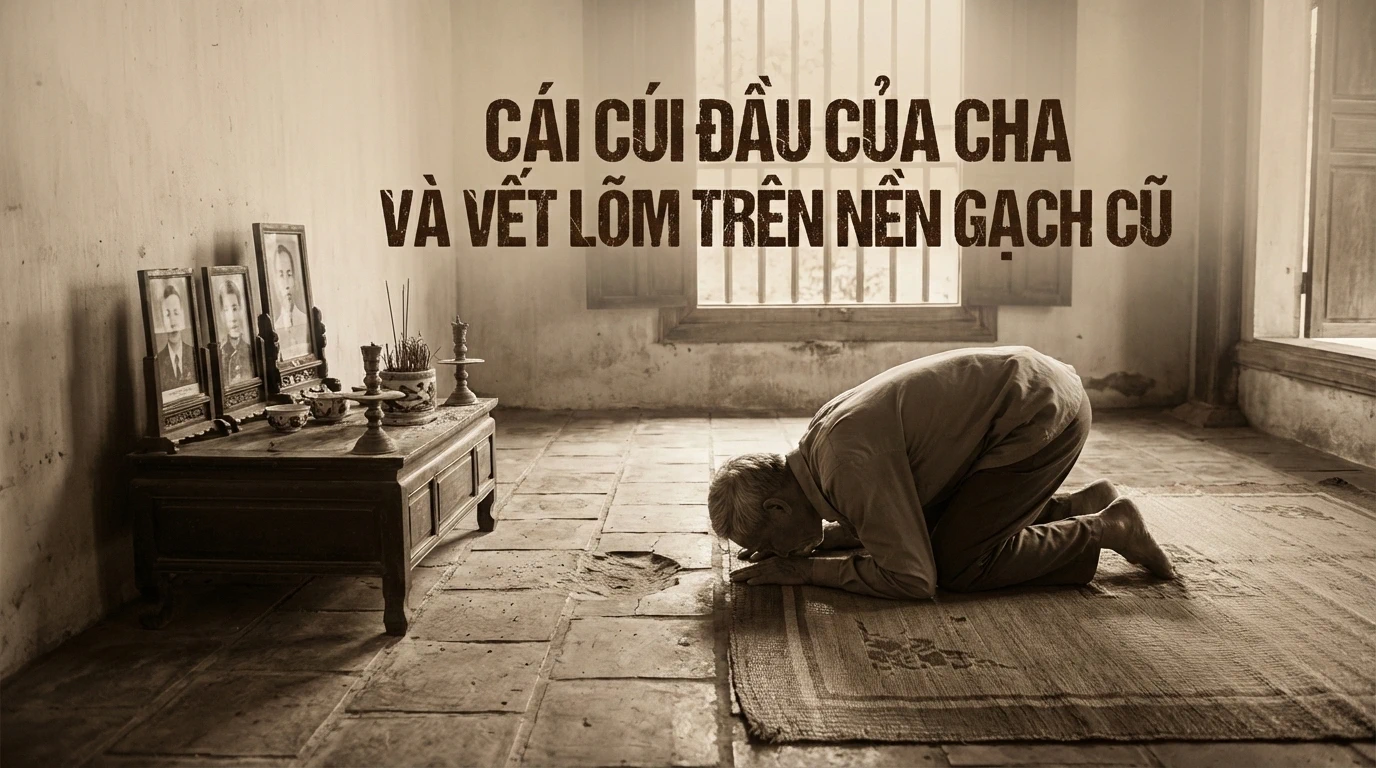 CÁI CÚI ĐẦU CỦA CHA VÀ VẾT LÕM TRÊN NỀN GẠCH CŨ