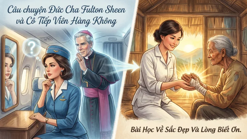 Câu chuyện Đức Cha Fulton Sheen và Cô Tiếp Viên Hàng Không: Bài Học Về Sắc Đẹp Và Lòng Biết Ơn.