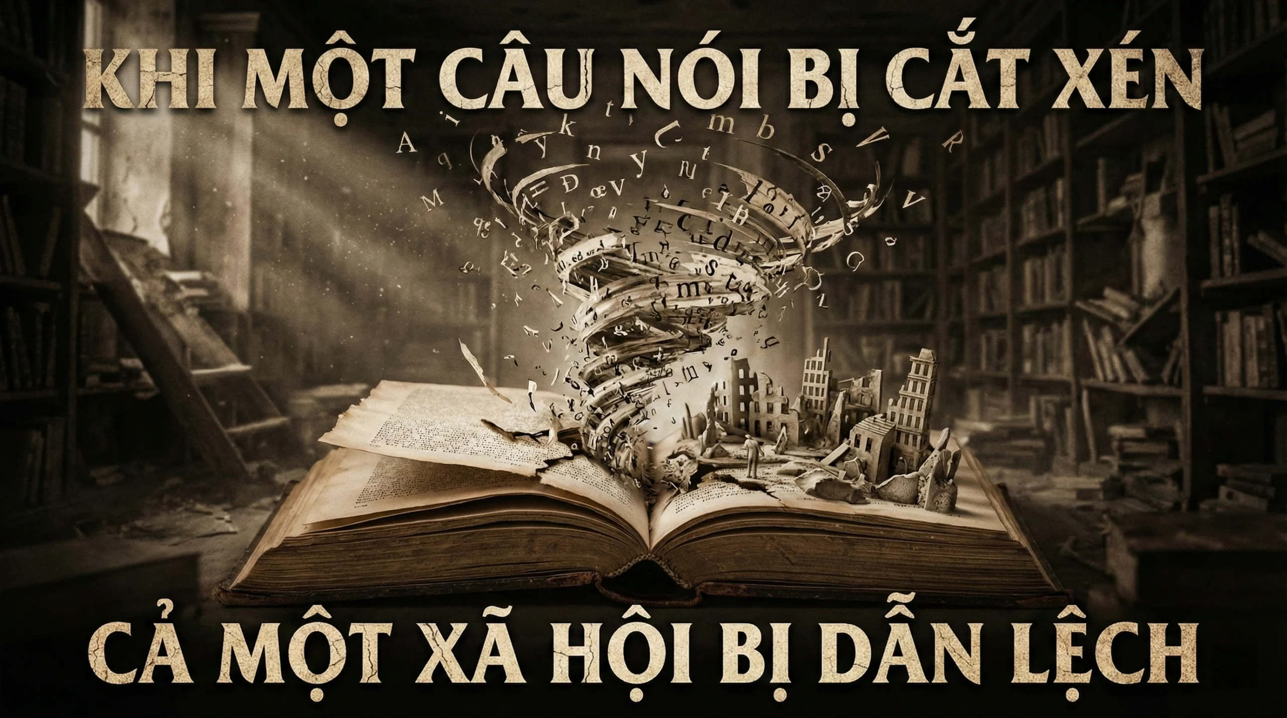 KHI MỘT CÂU NÓI BỊ CẮT XÉN, CẢ MỘT XÃ HỘI BỊ DẪN LỆCH