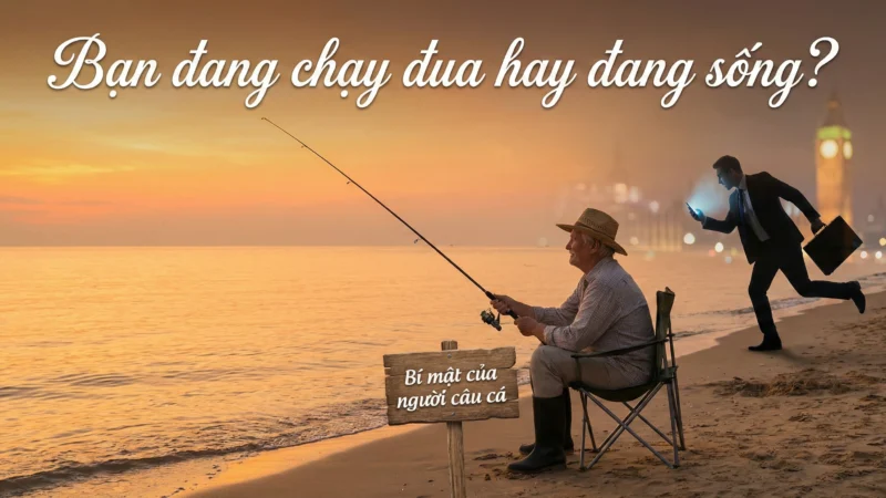 Người Câu Cá Và Doanh Nhân: Bạn Đang “Sống” Hay Đang “Chạy Đua”?