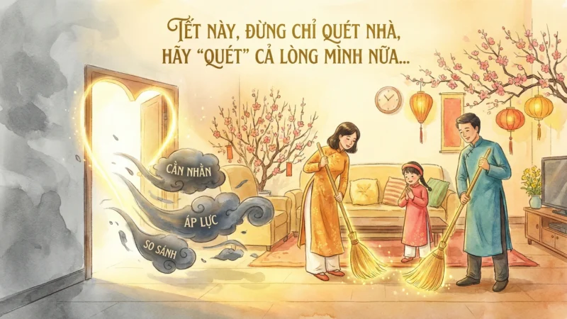 TẾT NÀY, ĐỪNG CHỈ QUÉT NHÀ, HÃY “QUÉT” CẢ LÒNG MÌNH NỮA…