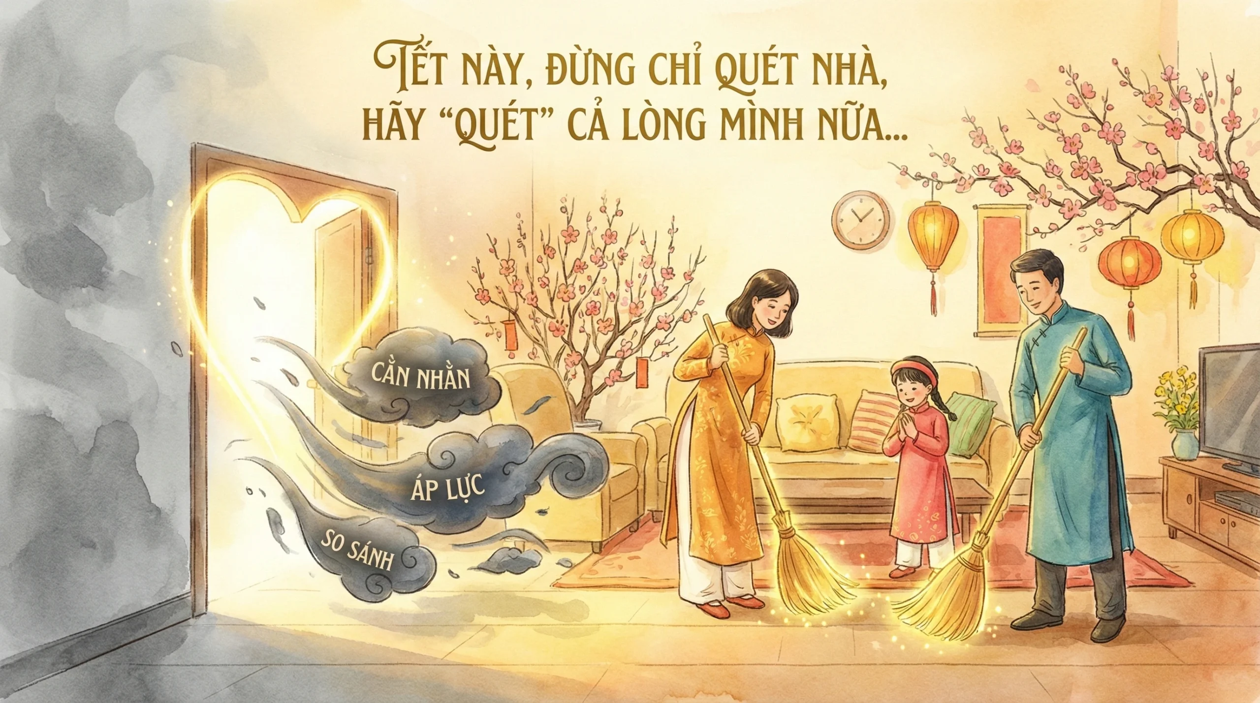 TẾT NÀY, ĐỪNG CHỈ QUÉT NHÀ, HÃY “QUÉT” CẢ LÒNG MÌNH NỮA…