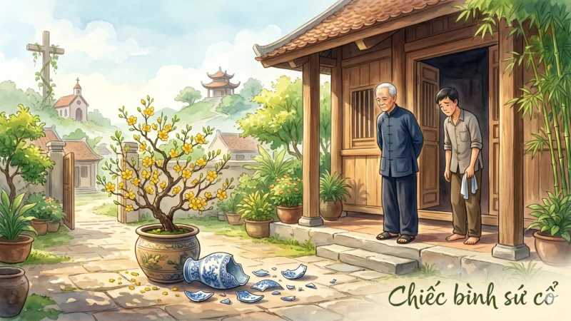 Chiếc bình sứ cổ