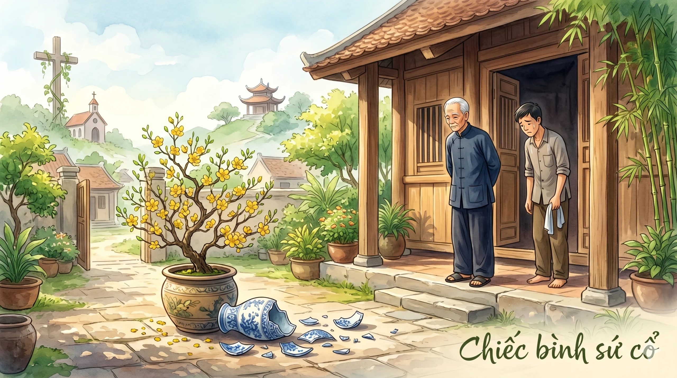 Chiếc bình sứ cổ