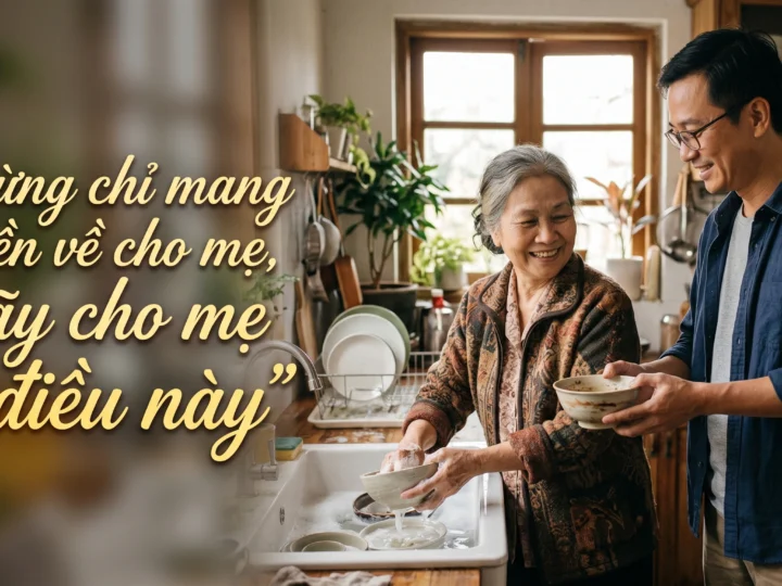 “Mẹ ơi, ra rửa bát đi mẹ!”