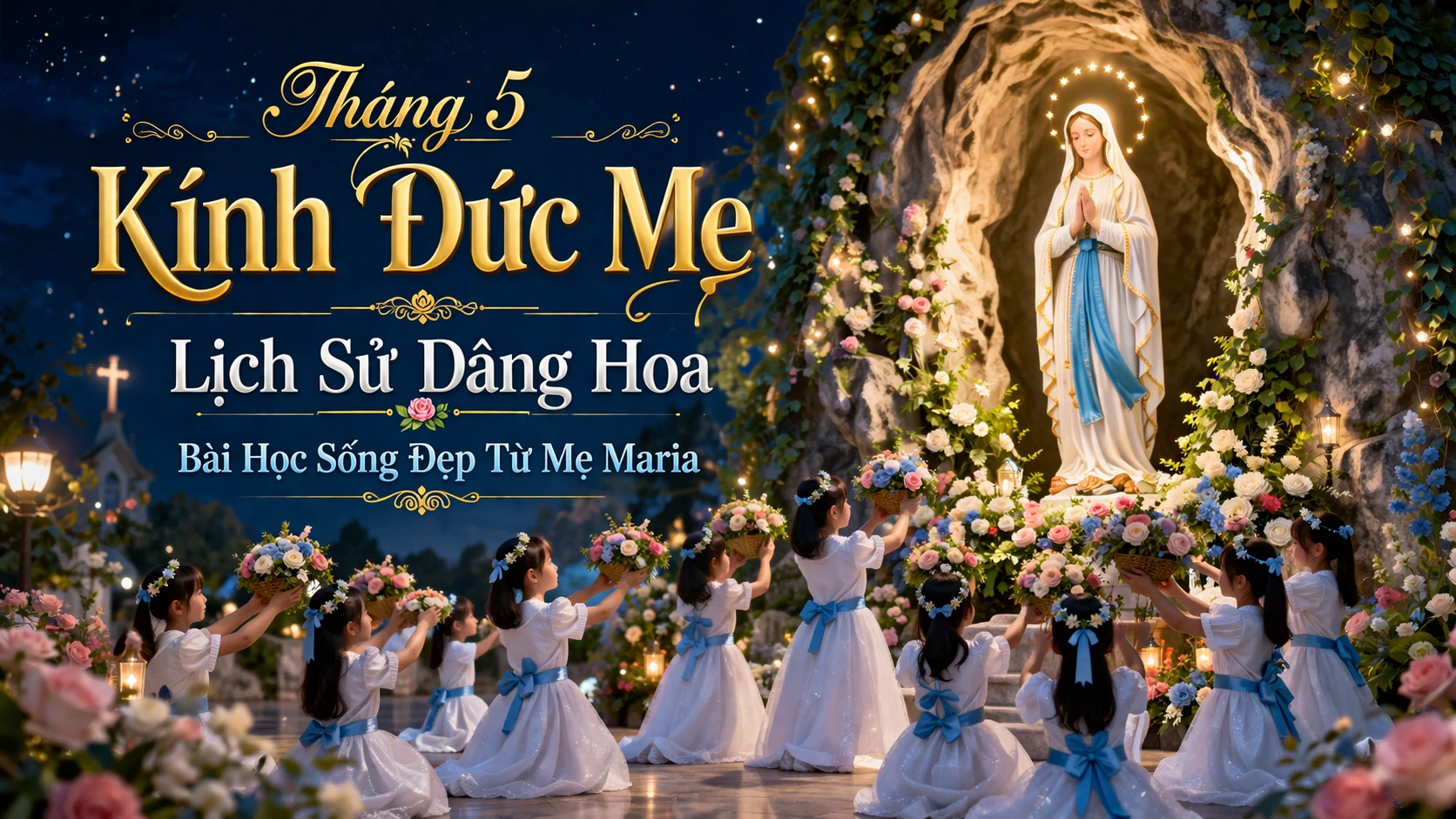 Tháng 5 Kính Đức Mẹ: Lịch Sử Dâng Hoa & Bài Học Sống Đẹp Từ Mẹ Maria