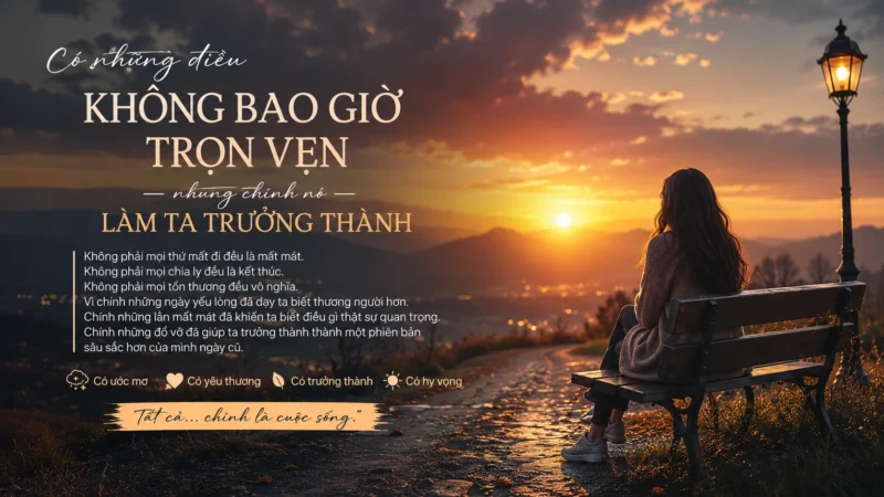 Có Những Điều Không Bao Giờ Trọn Vẹn – Nhưng Chính Nó Làm Ta Trưởng Thành