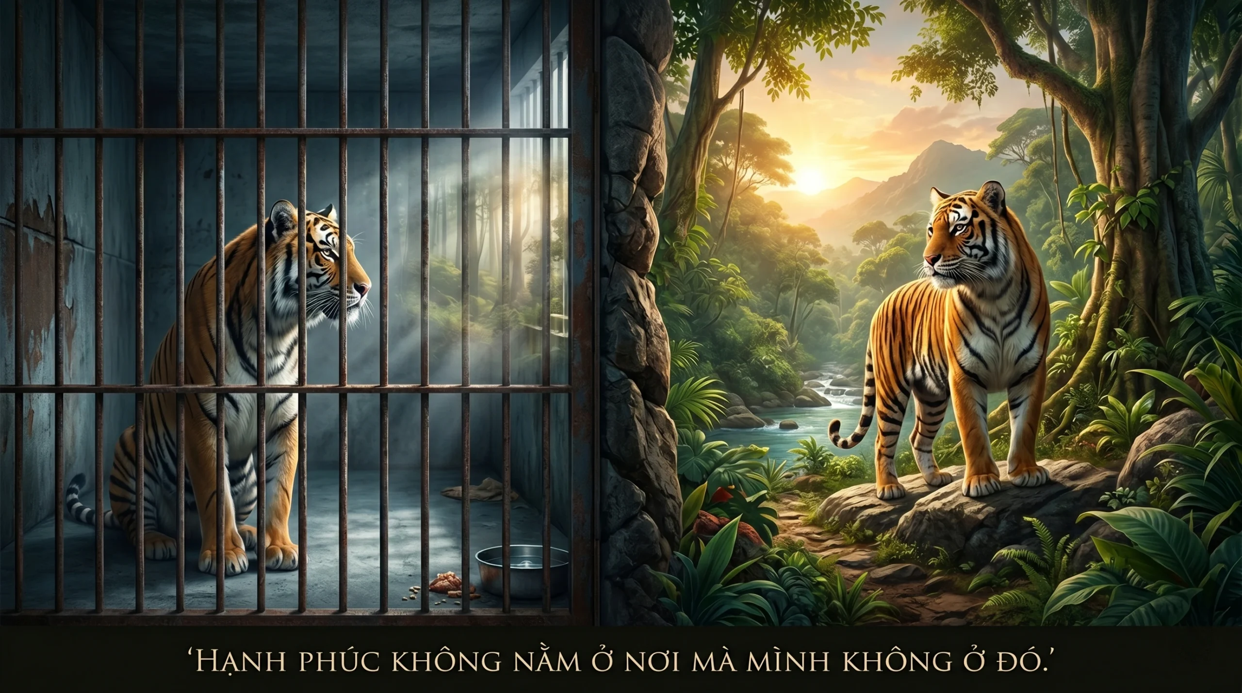 Bi kịch của sự ngưỡng mộ: Bài học chữa lành từ câu chuyện Hai Con Hổ