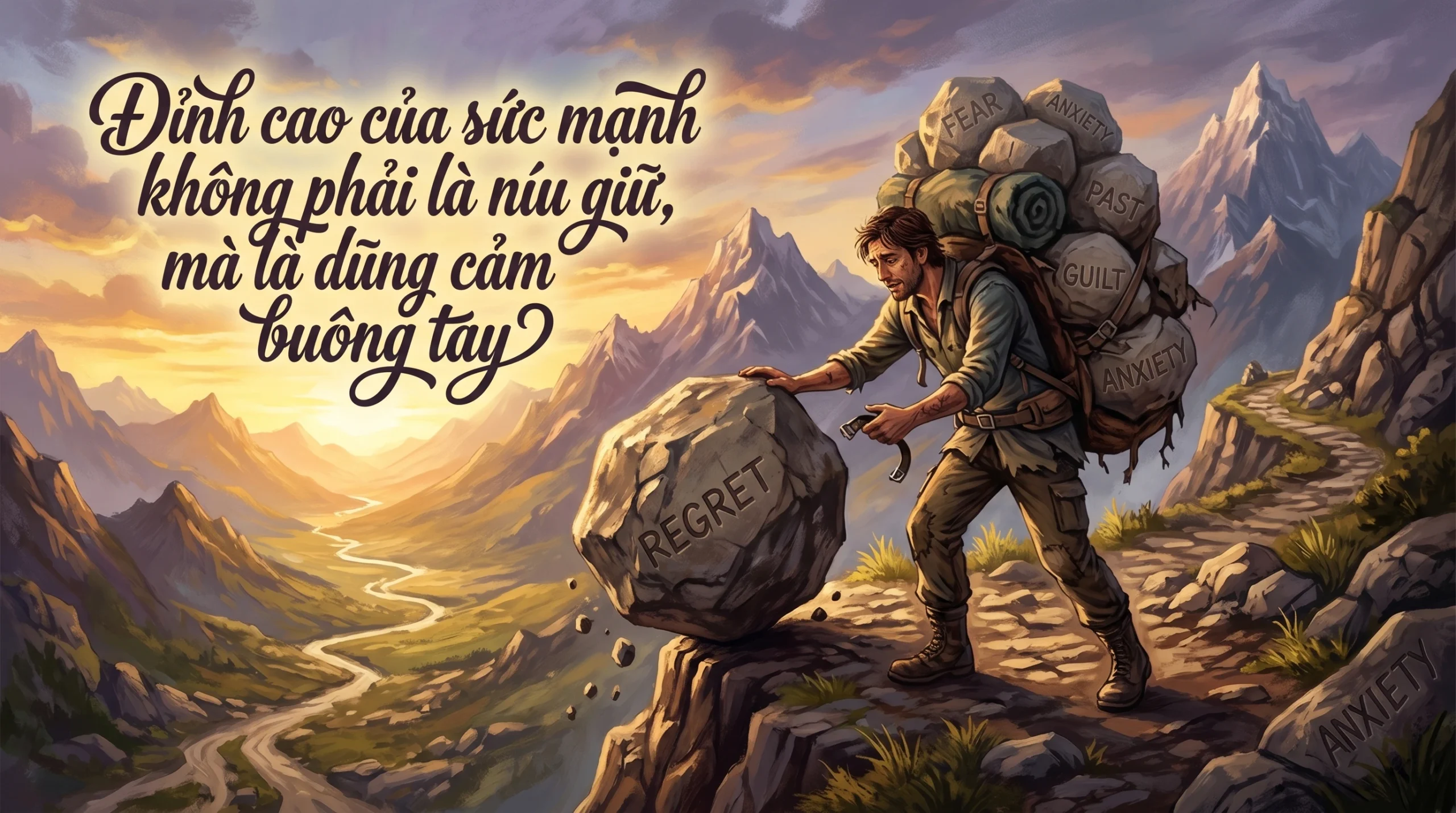 Đỉnh cao của sức mạnh không phải là níu giữ, mà là dũng cảm buông tay