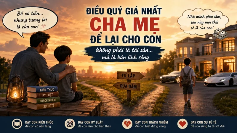“Nhà mình có giàu không bố?” – Câu trả lời thay đổi cả cuộc đời một đứa trẻ