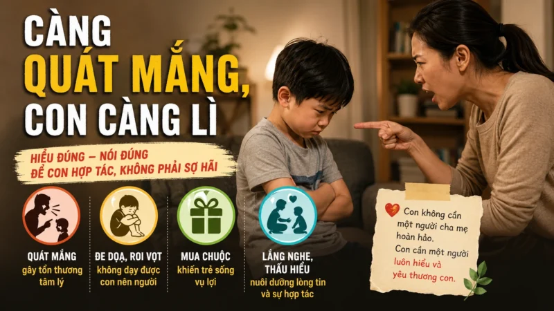 Càng Quát Mắng, Con Càng Lì: Sai Lầm Nhiều Cha Mẹ Đang Mắc Phải