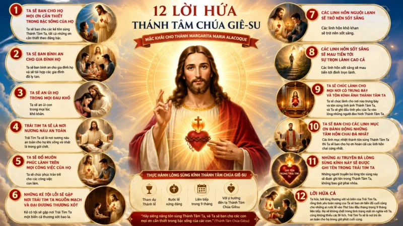 Mười Hai Lời Hứa Của Thánh Tâm Chúa Giêsu