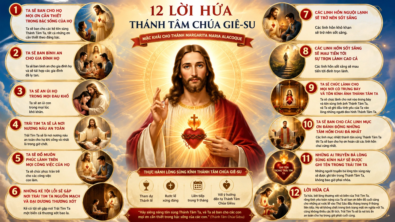 Mười Hai Lời Hứa Của Thánh Tâm Chúa Giêsu