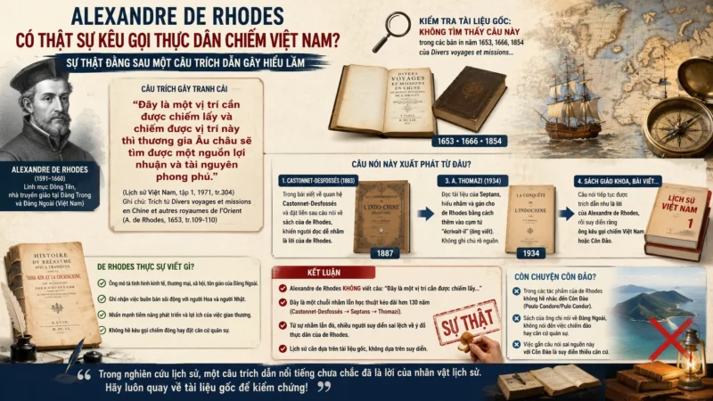 Giải Mã Một Hiểu Lầm Lịch Sử: Alexandre de Rhodes Có Thực Sự Muốn Thực Dân Hóa Việt Nam?