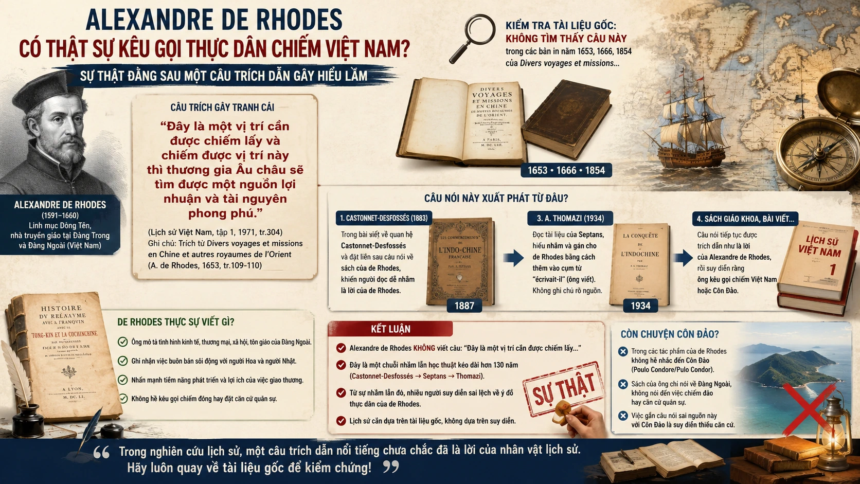 Giải Mã Một Hiểu Lầm Lịch Sử: Alexandre de Rhodes Có Thực Sự Muốn Thực Dân Hóa Việt Nam?