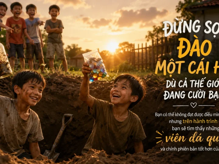 ĐỪNG SỢ ĐÀO MỘT CÁI HỐ… DÙ CẢ THẾ GIỚI ĐANG CƯỜI BẠN!