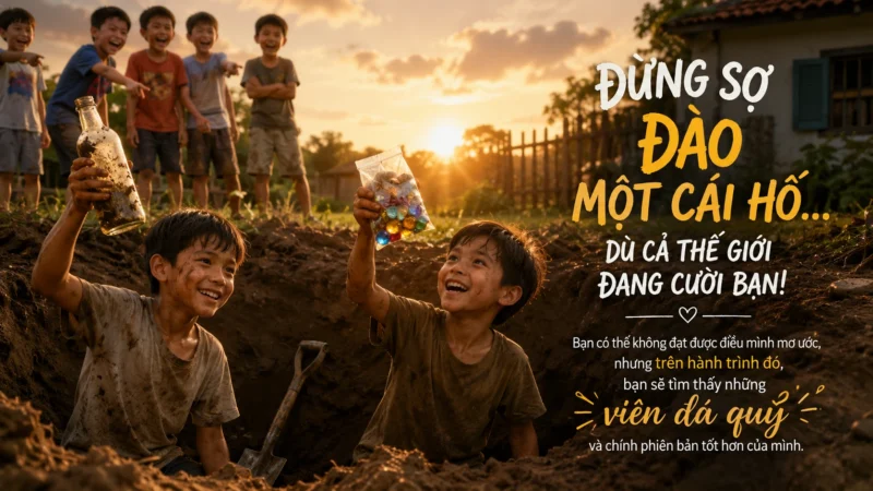 ĐỪNG SỢ ĐÀO MỘT CÁI HỐ… DÙ CẢ THẾ GIỚI ĐANG CƯỜI BẠN!
