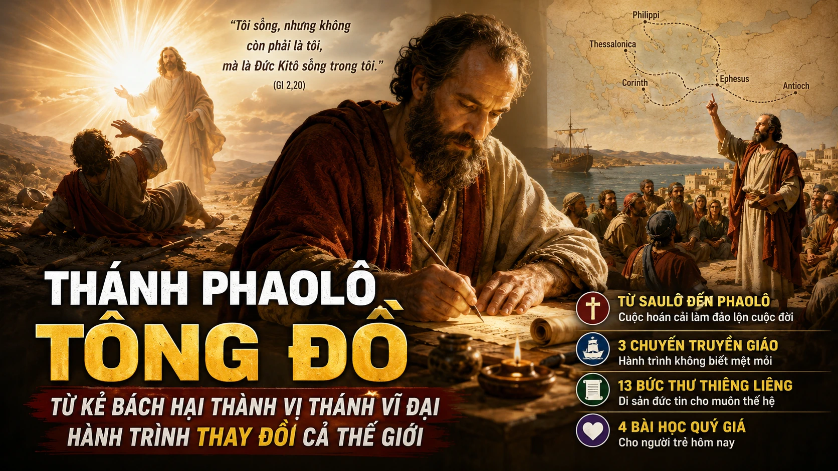 Thánh Phaolô Tông Đồ: Từ Kẻ Bách Hại Thành Vị Thánh Vĩ Đại – Hành Trình Thay Đổi Cả Thế Giới