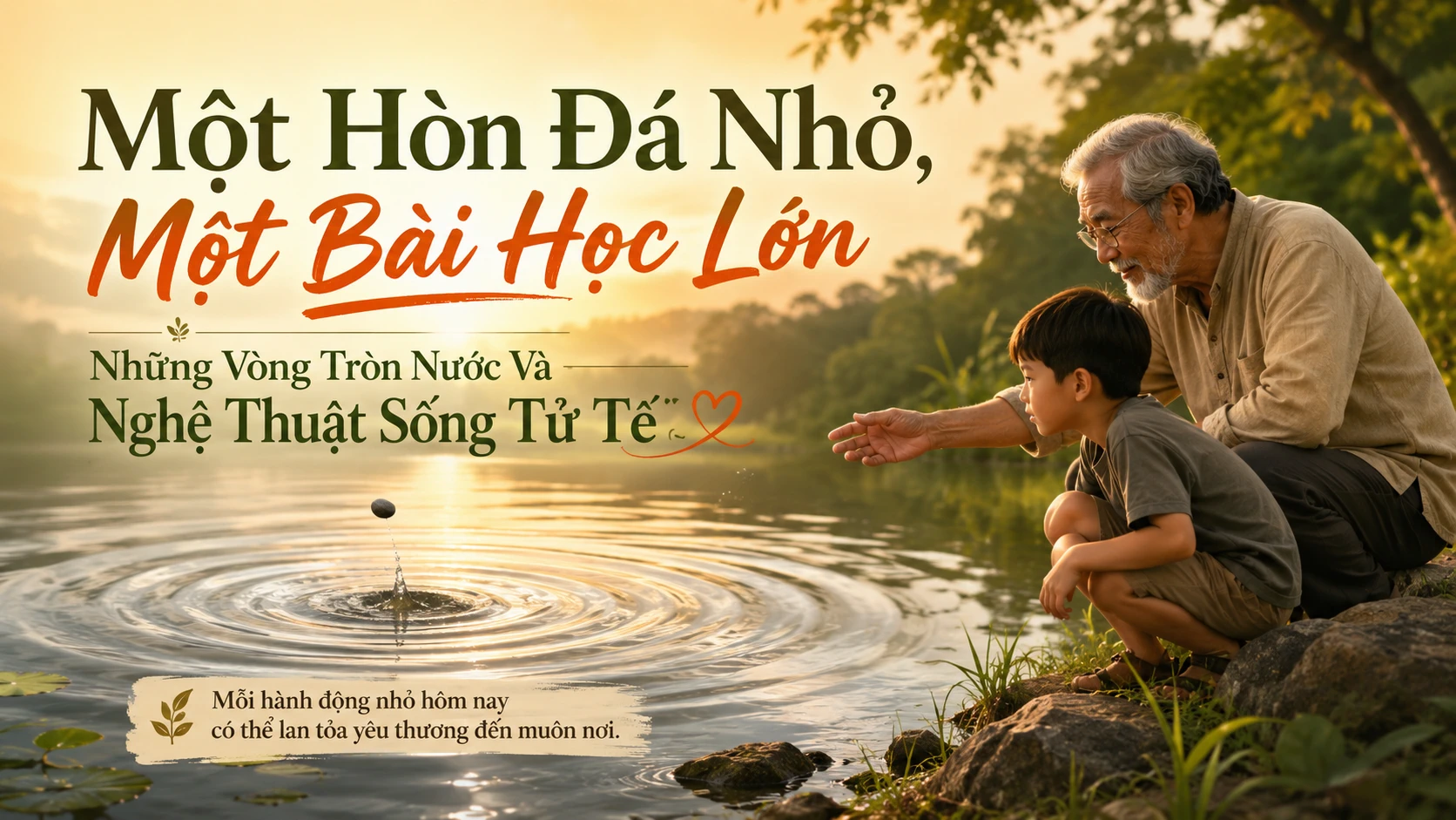 Một Hòn Đá Nhỏ, Một Bài Học Lớn: Những Vòng Tròn Nước Và Nghệ Thuật Sống Tử Tế
