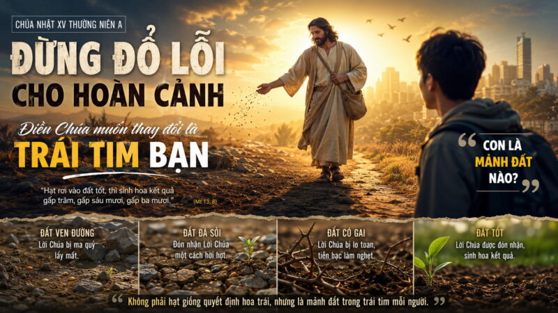 Đừng Đổ Lỗi Cho Hoàn Cảnh – Điều Chúa Muốn Thay Đổi Là Trái Tim Bạn | Suy Tư Chúa Nhật XV Thường Niên A