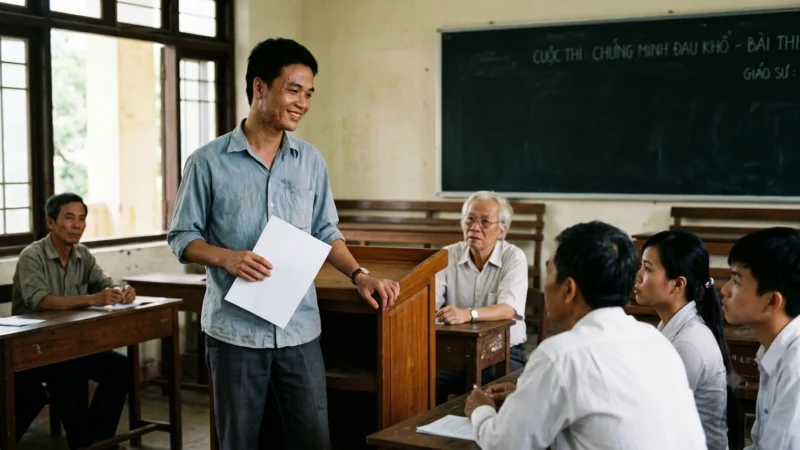 Đề Thi “Chứng Minh Bạn Khổ” Và Tờ Giấy Trắng Làm Cả Hội Trường Lặng Đi