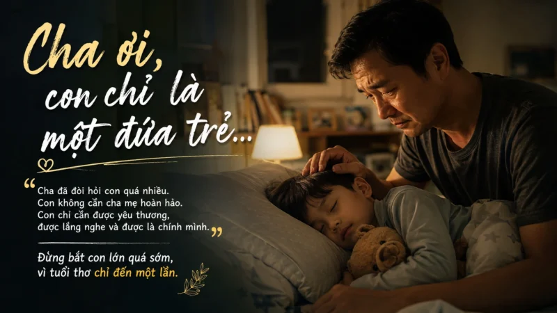 Cha Ơi, Con Chỉ Là Một Đứa Trẻ… Xin Đừng Bắt Con Lớn Quá Sớm