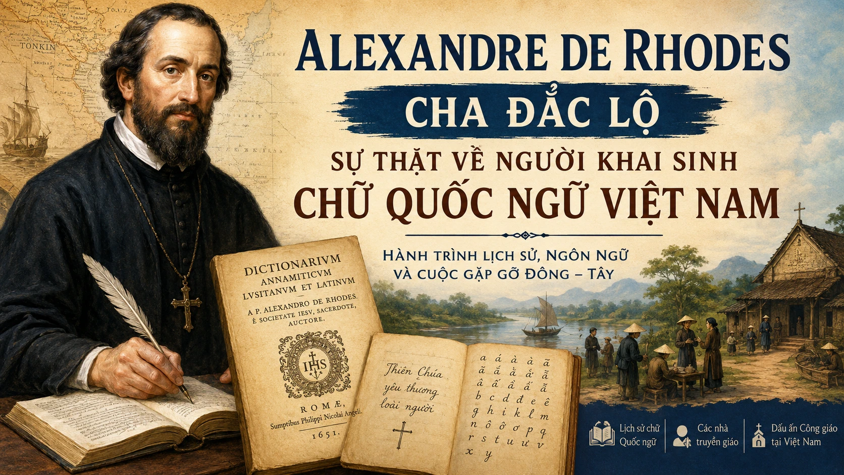 Alexandre de Rhodes – Cha Đắc Lộ: Sự Thật Về Người Khai Sinh Chữ Quốc Ngữ Việt Nam