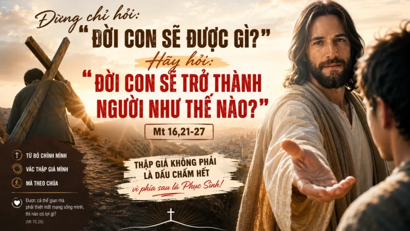 Chúa Nhật XXII Thường Niên A: Đừng Chỉ Hỏi “Đời Con Sẽ Được Gì?” – Mt 16,21-27