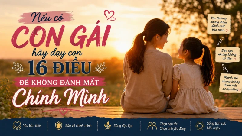 Nếu Có Con Gái, Hãy Dạy Con 16 Điều Để Không Đánh Mất Chính Mình