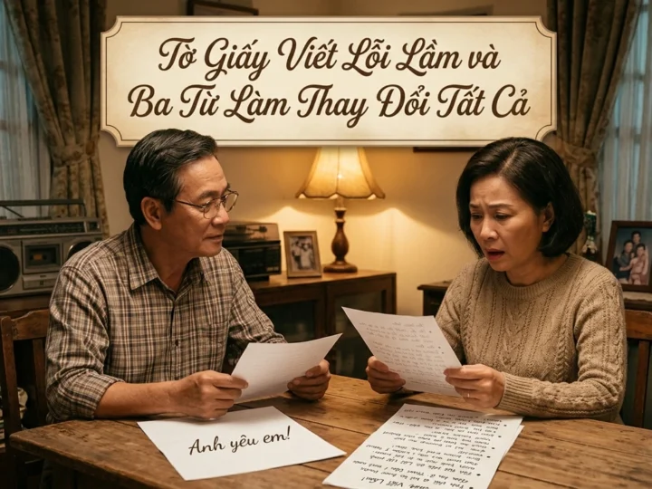 Tờ Giấy Viết Lỗi Lầm Và Ba Từ Làm Thay Đổi Tất Cả