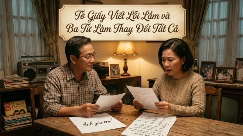 Tờ Giấy Viết Lỗi Lầm Và Ba Từ Làm Thay Đổi Tất Cả