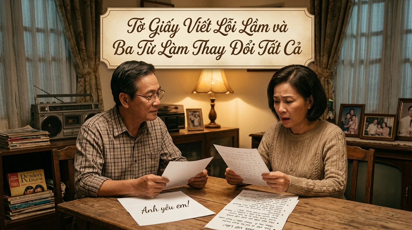 Tờ Giấy Viết Lỗi Lầm Và Ba Từ Làm Thay Đổi Tất Cả