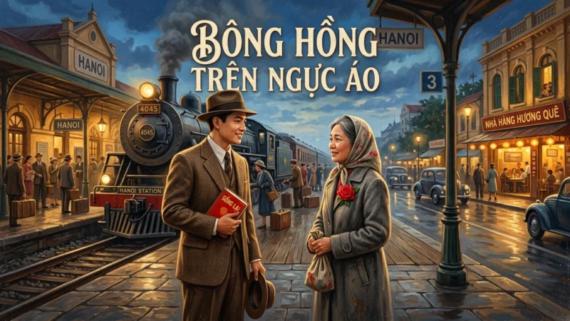 BÔNG HỒNG TRÊN NGỰC ÁO