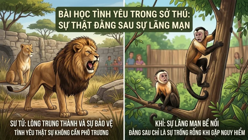 Tình Yêu Chân Thật Và Bài Học Từ Chuồng Sư Tử: Đừng Để Sự Lãng Mạn Bề Nổi Đánh Lừa