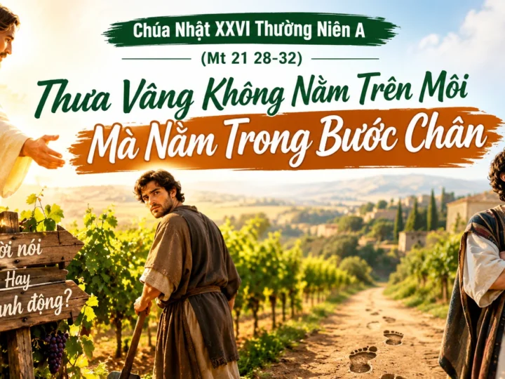 Thưa Vâng Không Nằm Trên Môi, Mà Nằm Trong Bước Chân – Chúa Nhật XXVI Thường Niên A