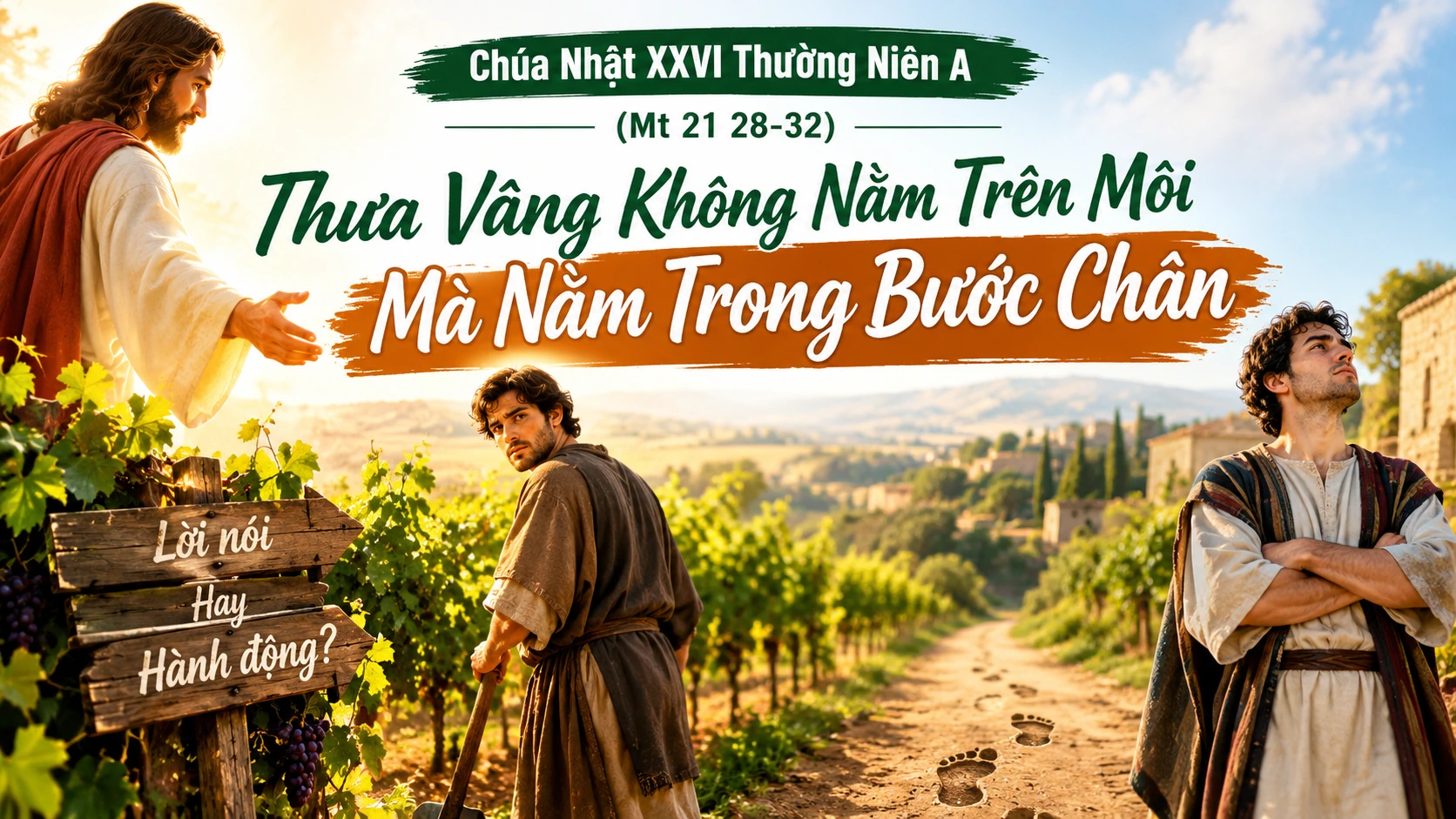 Thưa Vâng Không Nằm Trên Môi, Mà Nằm Trong Bước Chân – Chúa Nhật XXVI Thường Niên A