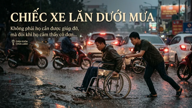 Chiếc xe lăn dưới mưa Và Bản Án Của Sự Vô Cảm