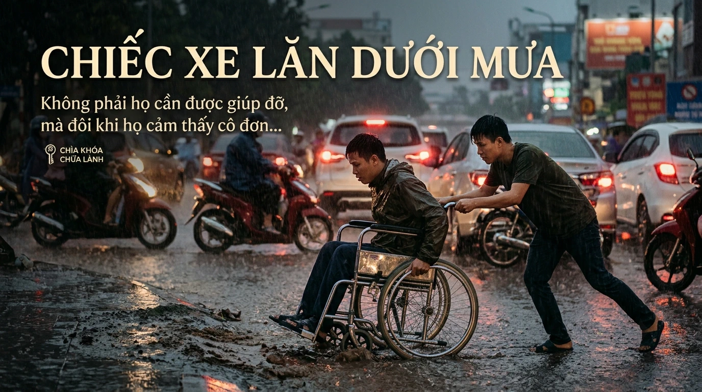 Chiếc xe lăn dưới mưa Và Bản Án Của Sự Vô Cảm